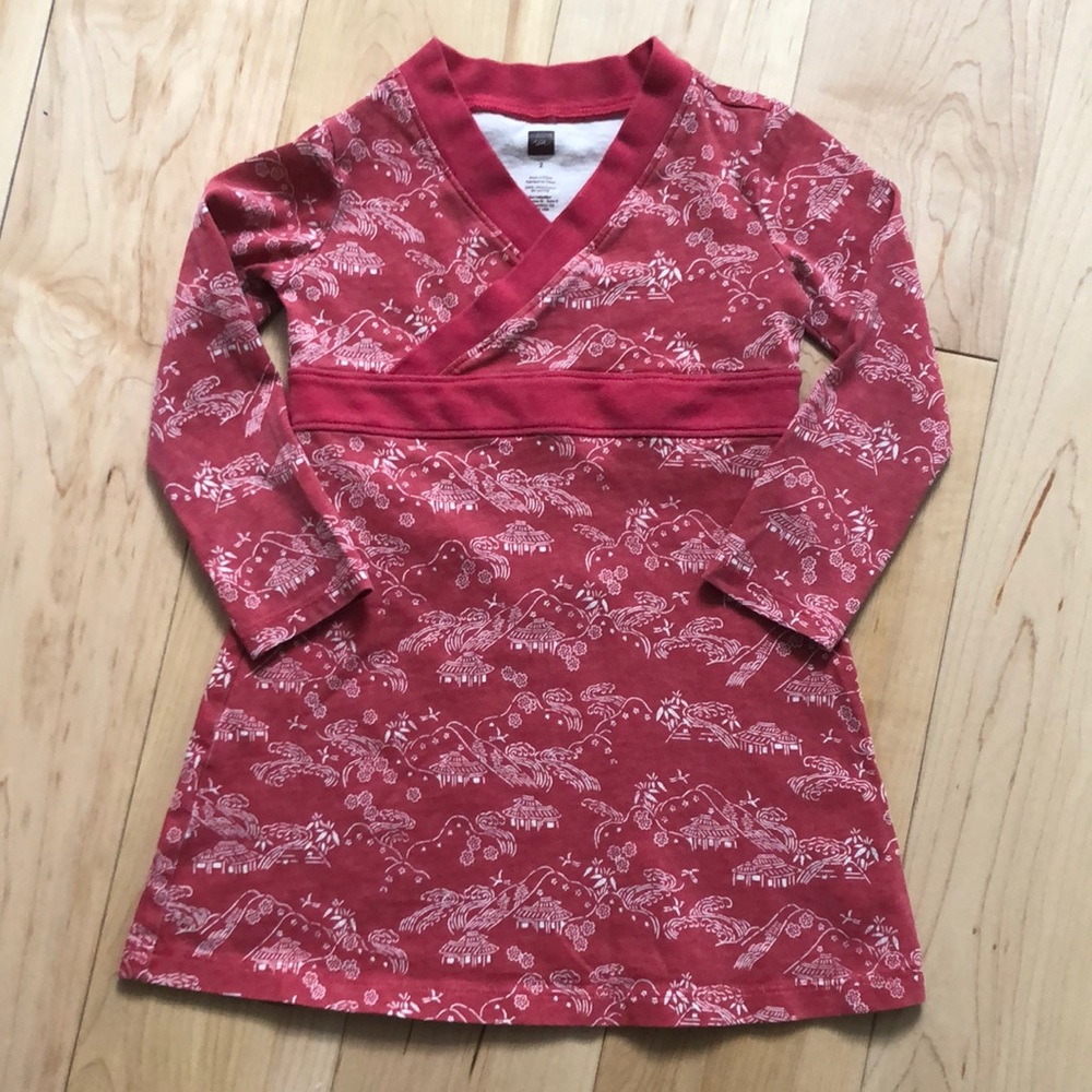 Tea Collection Long Sleeve Wrap Dress